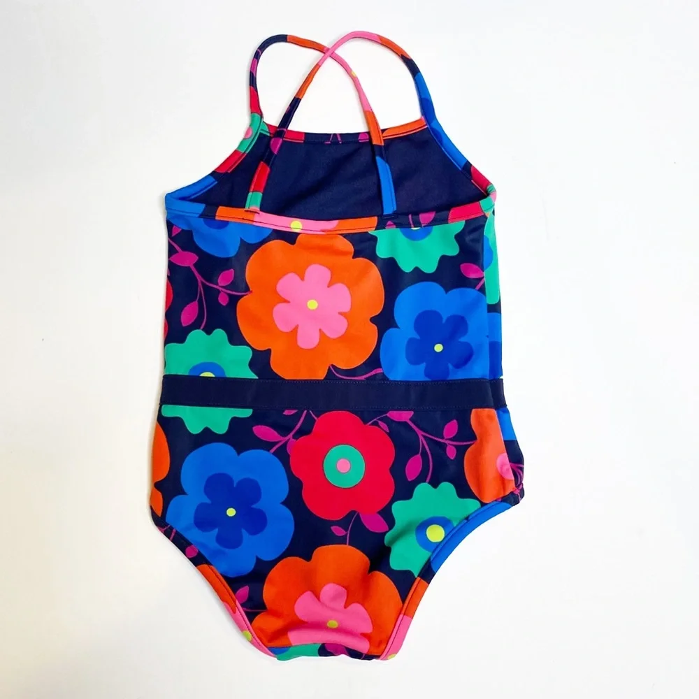 Baby GAP | Bold‎ Floral Pattern Swimsuit w/ Bow Tie Waist, 2 Years Toddler